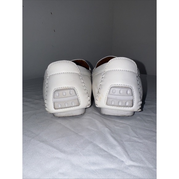 Bruno Marc Driving Loafers White W/ Buckle Faux Leather Bridal Wedding Dress - Picture 3 of 8